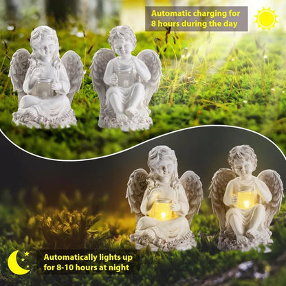 2 Pack Solar Angel Figurine