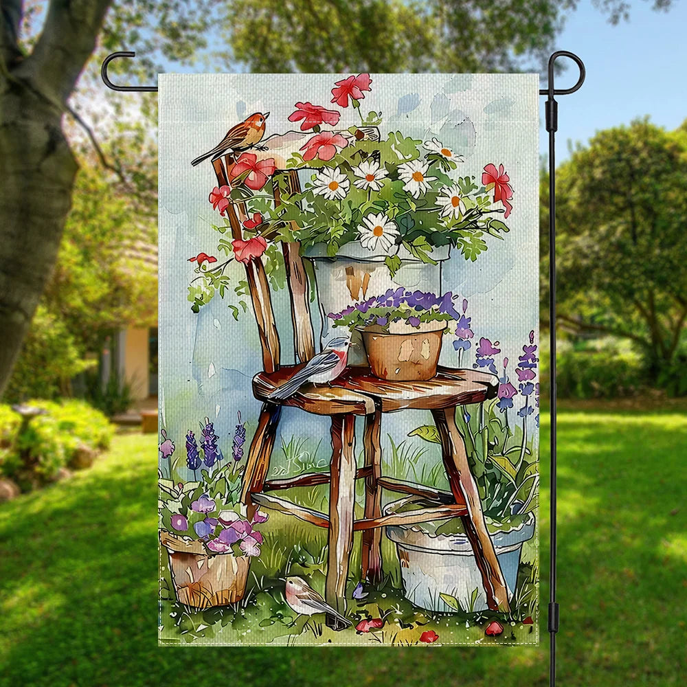 Vibrant Double-Sided Spring/Summer Garden Flag