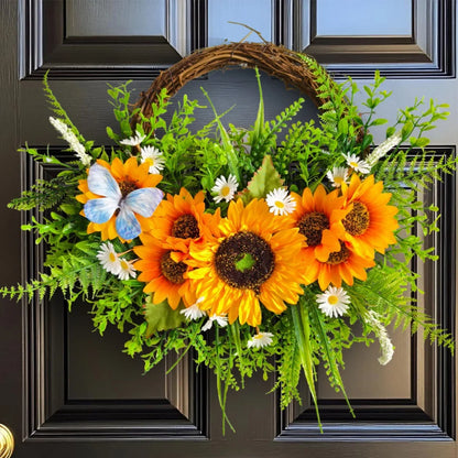 Sunflower Wreath for Front Door