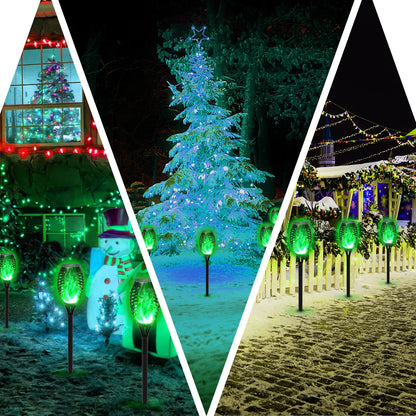 4/6/8/12Pcs Solar Flickering Outdoor Flame Torch Light