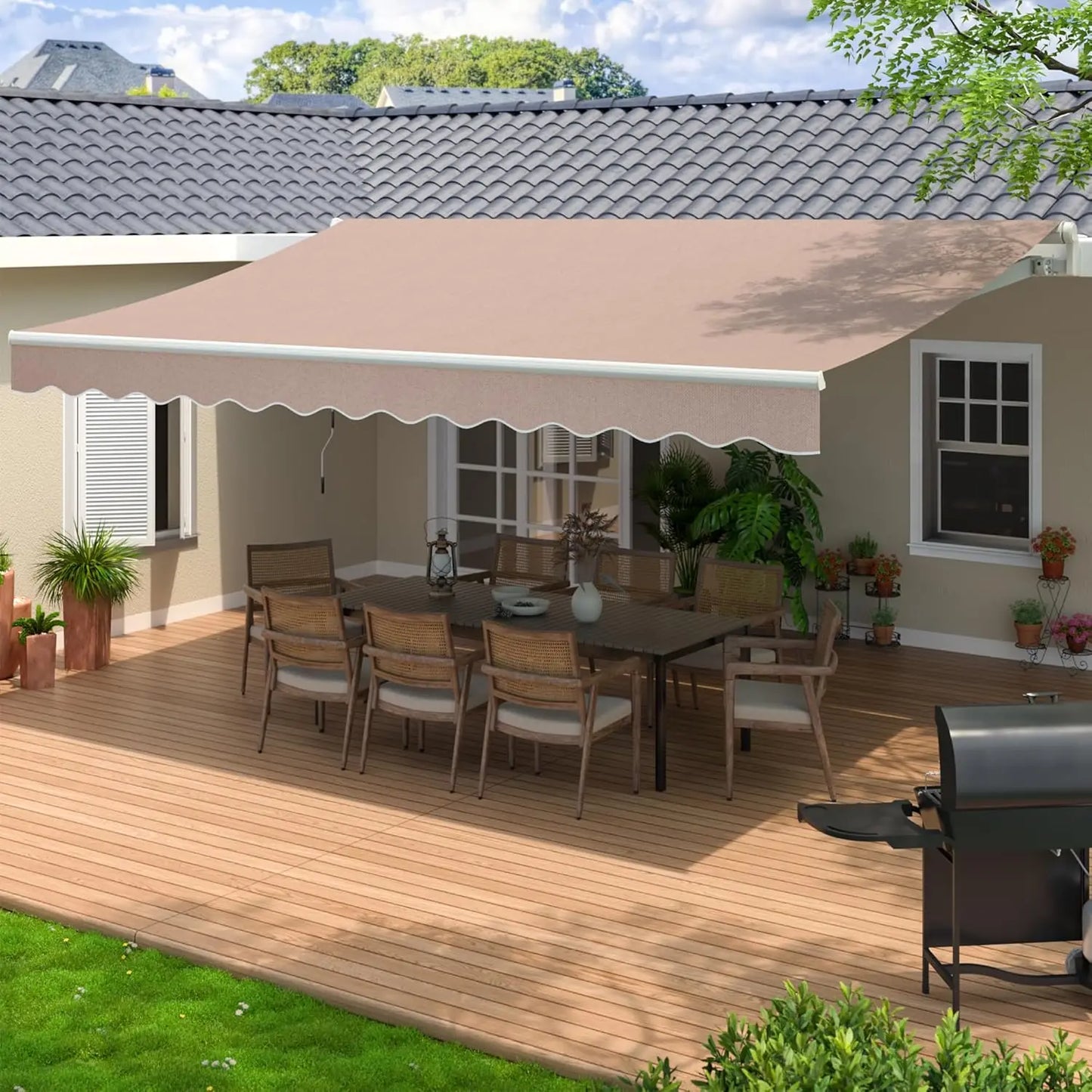 Retractable Awning 13 x 8 ft Sun Shade