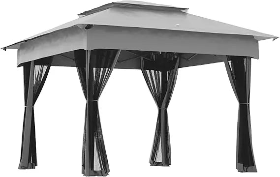 11' x 11' Pop Up Canopy with Removable Zipper Netting