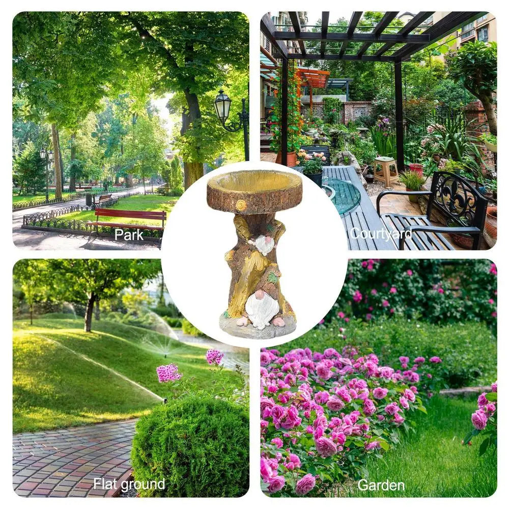 Decorative Resin Wild Bird Feeder Decorative Lawn Figurines