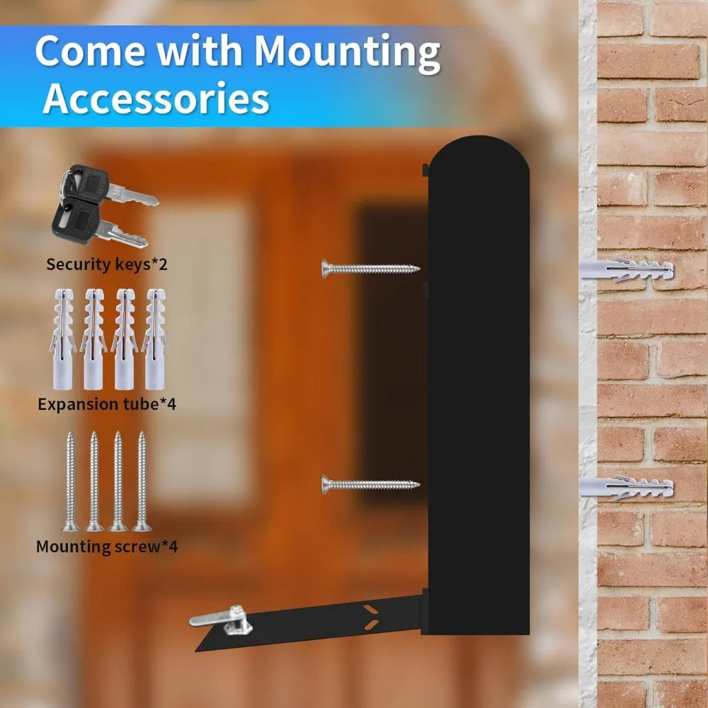 Rustproof Lockable Wall Mailbox
