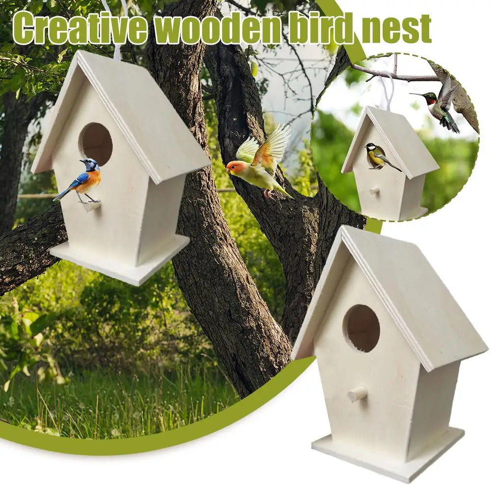 Wooden Mini Hanging Birdhouse