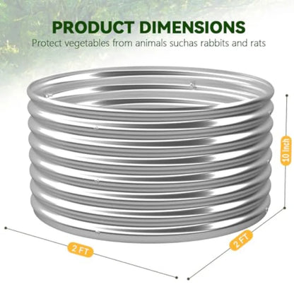 4 Pack 2x2FT Round Raised Beds for Gardening