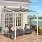 Wall Mounted Gazebo with Sloped Roof, Outdoor Patio Gazebo Awning