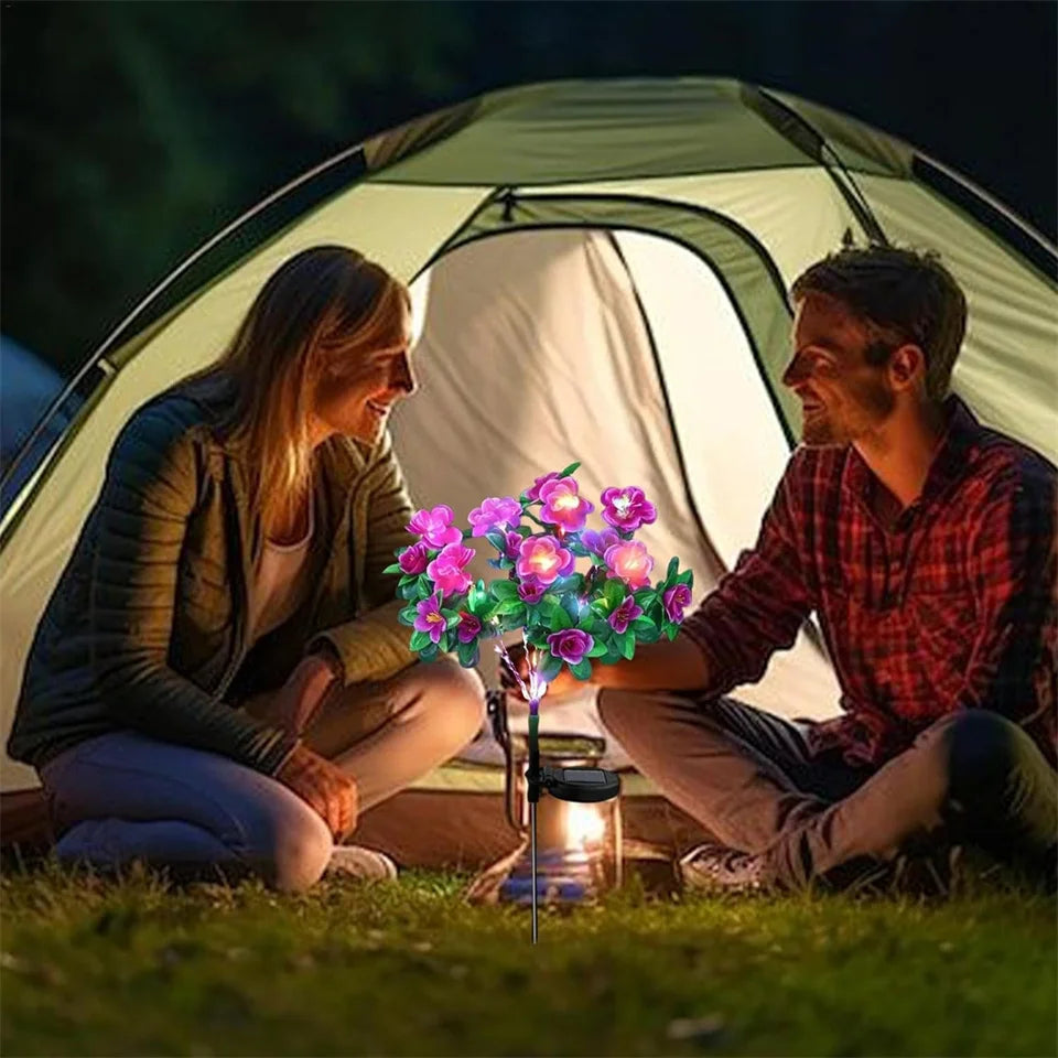 LED Solar Light Waterproof Azalea Flowers