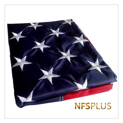 Embroidered American Flag Durable Waterproof Oxford Fabric Brass Grommet For Indoor And Outdoor