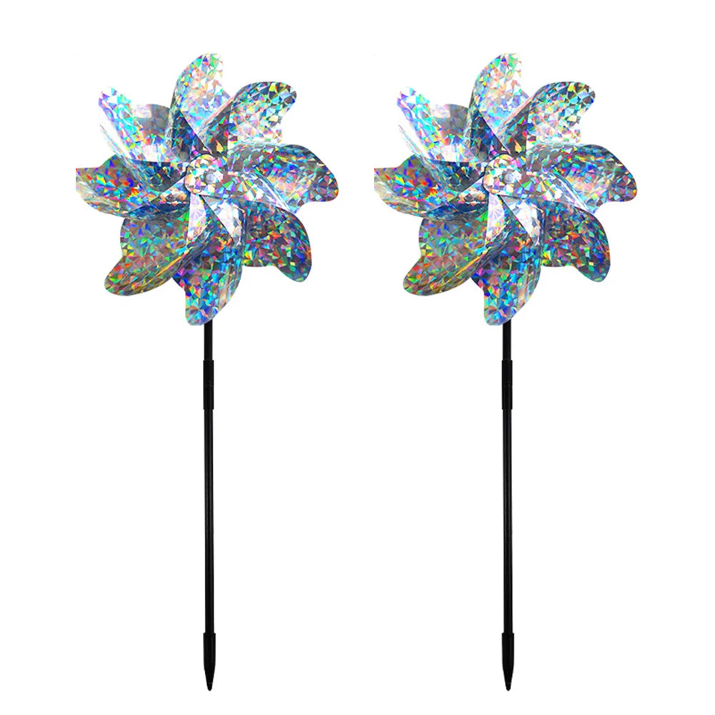 2/10pcs Bird Repeller Windmill Spinner
