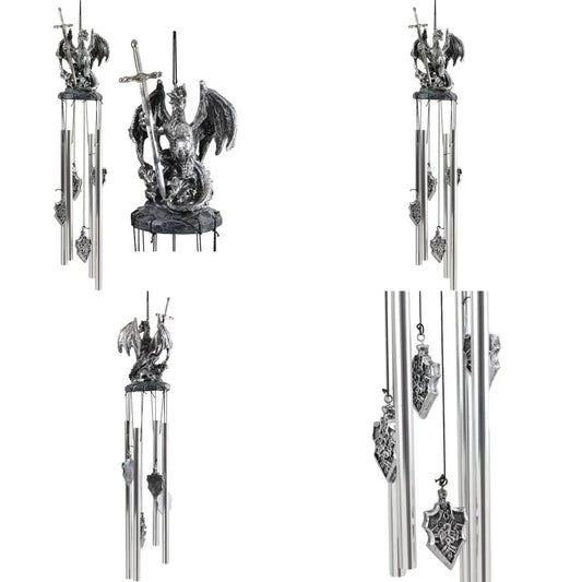 medieval dragon figurine wind chime