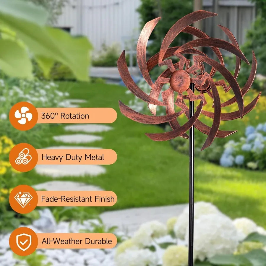 Metal Kinetic Wind Sculpture Spinner