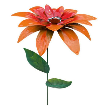 Decorative Metal Daylily Flower Garden Stakes