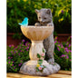 Solar Cat Statues for Bird Bath