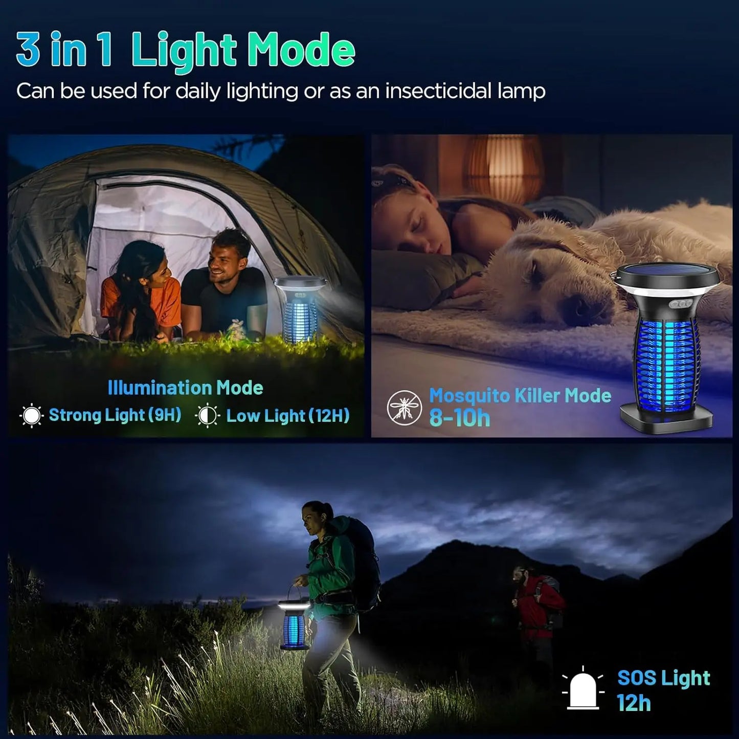 Outdoor Waterproof Solar Bug Zapper