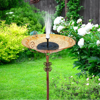 Outdoor Birdbath Birdfeeder with Metal Stake