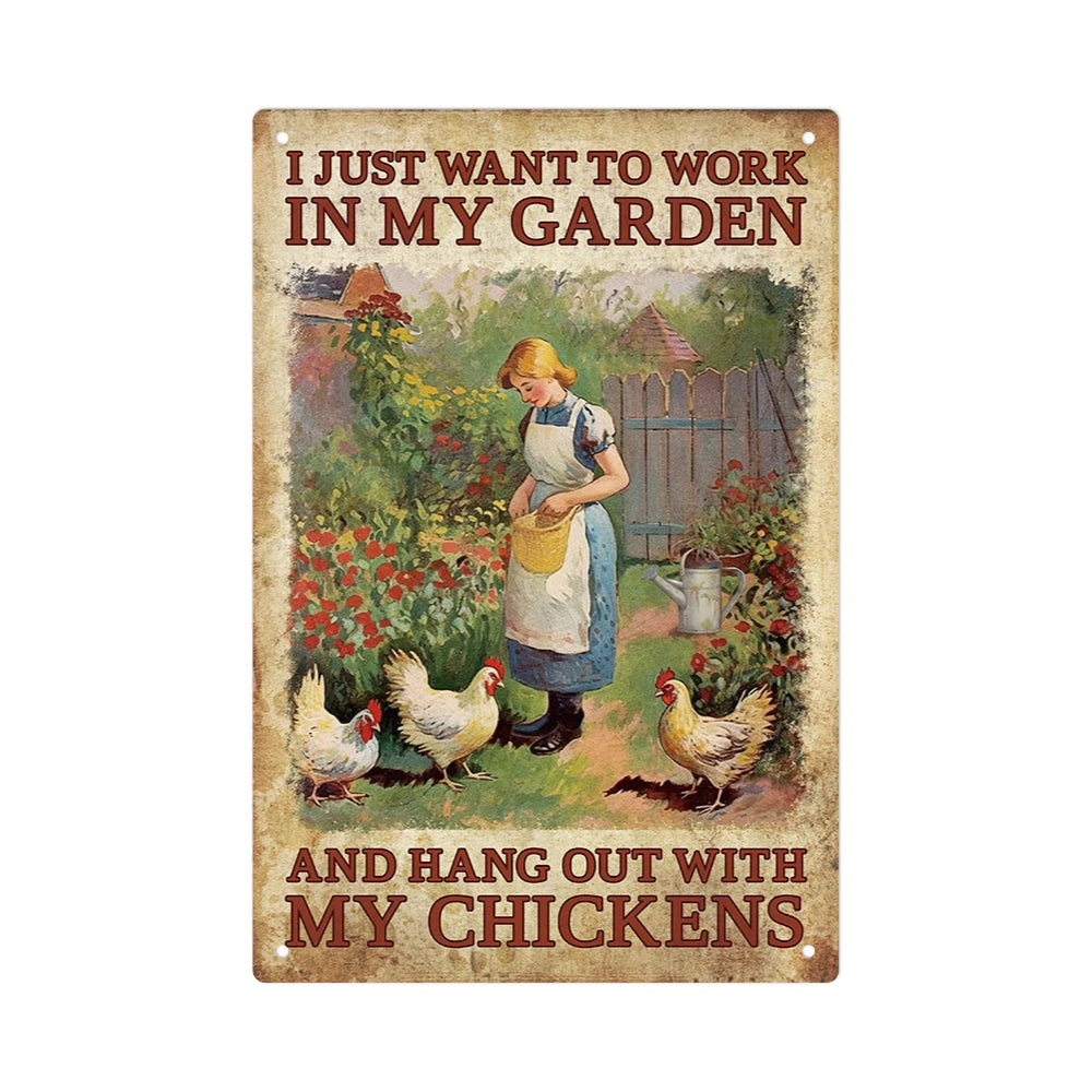 Metal Tin Sign, Wall Art Painting