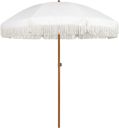 7ft Patio Umbrella with Fringe