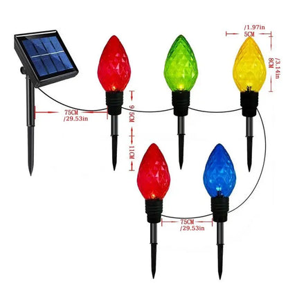 Solar Outdoor Lighted Stake For Christmas