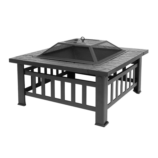 Portable Metal Fire Pit with Accessories