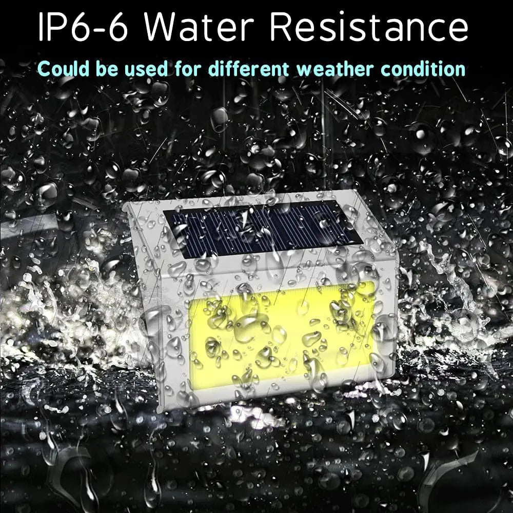 LED Solar Lights for Steps Deck Solar Stair Light Outdoor Waterproof Stainless Steel