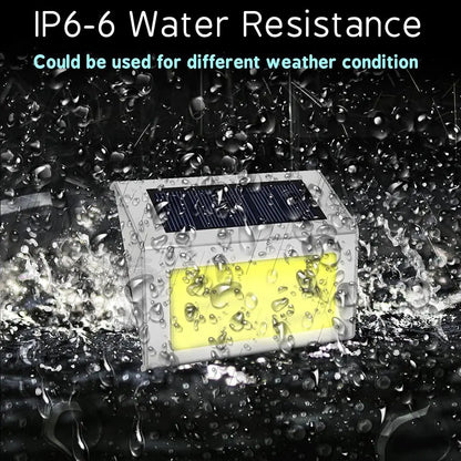 LED Solar Lights for Steps Deck Solar Stair Light Outdoor Waterproof Stainless Steel