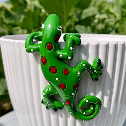4Pcs Resin Climbing Gecko Flower Pot and Vase Hugger