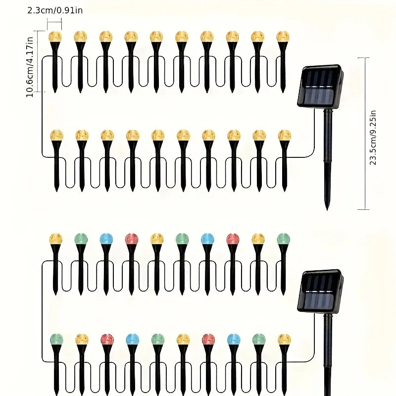 30 Bubble Ball Solar Outdoor Lights