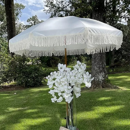 7ft Patio Umbrella with Fringe