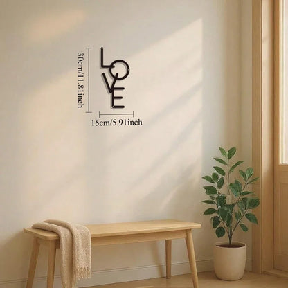 Vintage Black Gothic Love Metal Wall Sign