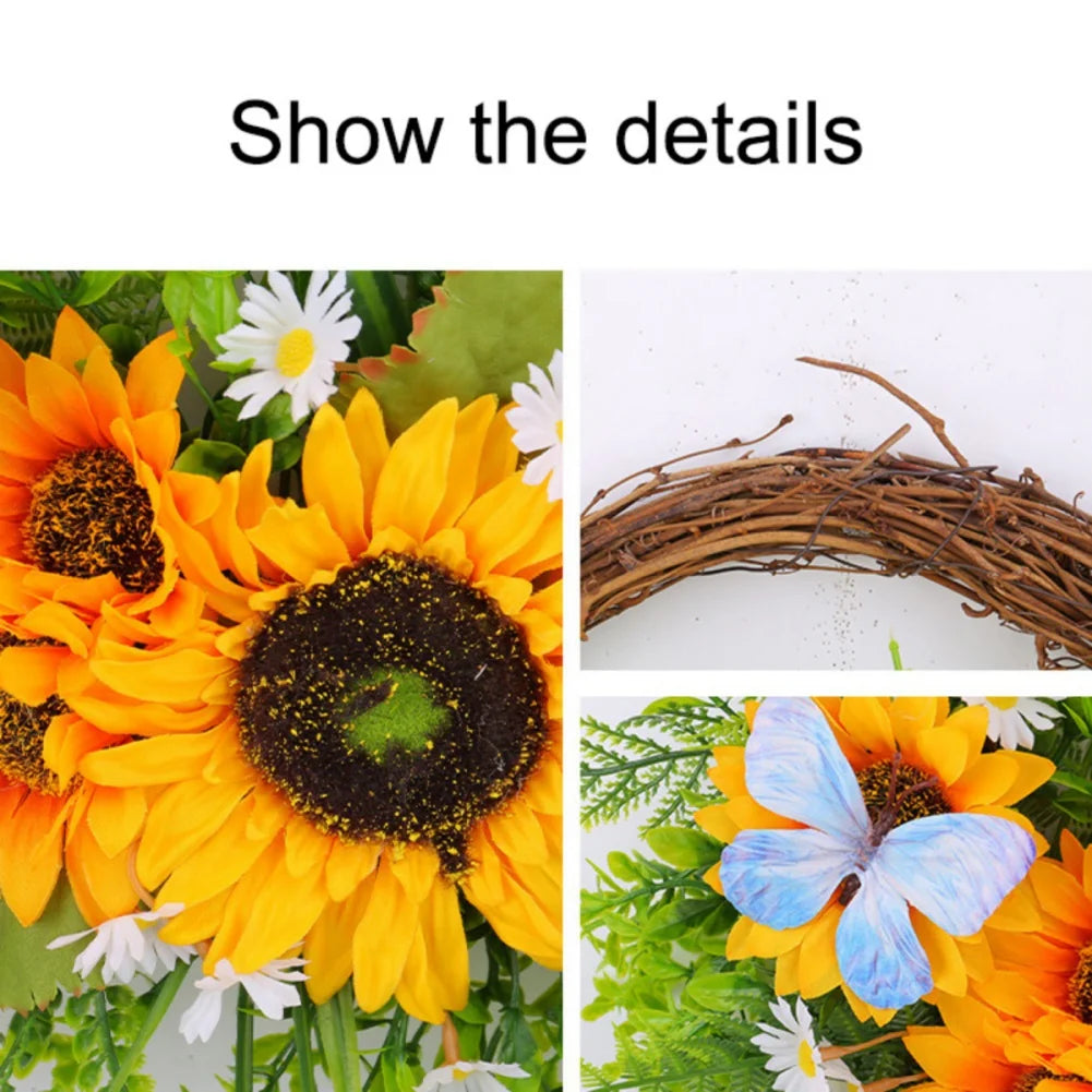 Sunflower Wreath for Front Door