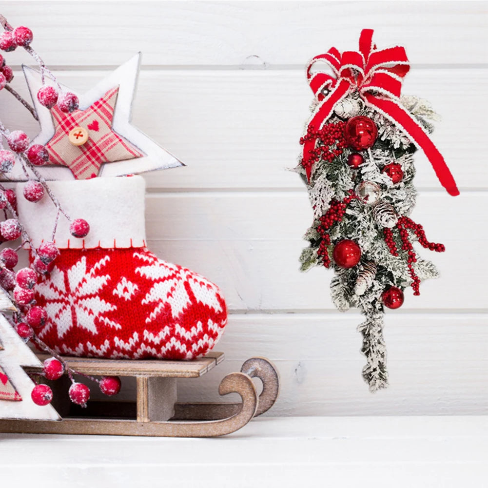 Christmas Red Ball Ornament Holiday Wreath or Garland