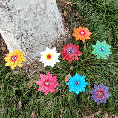Decorative Metal Daylily Flower Garden Stakes