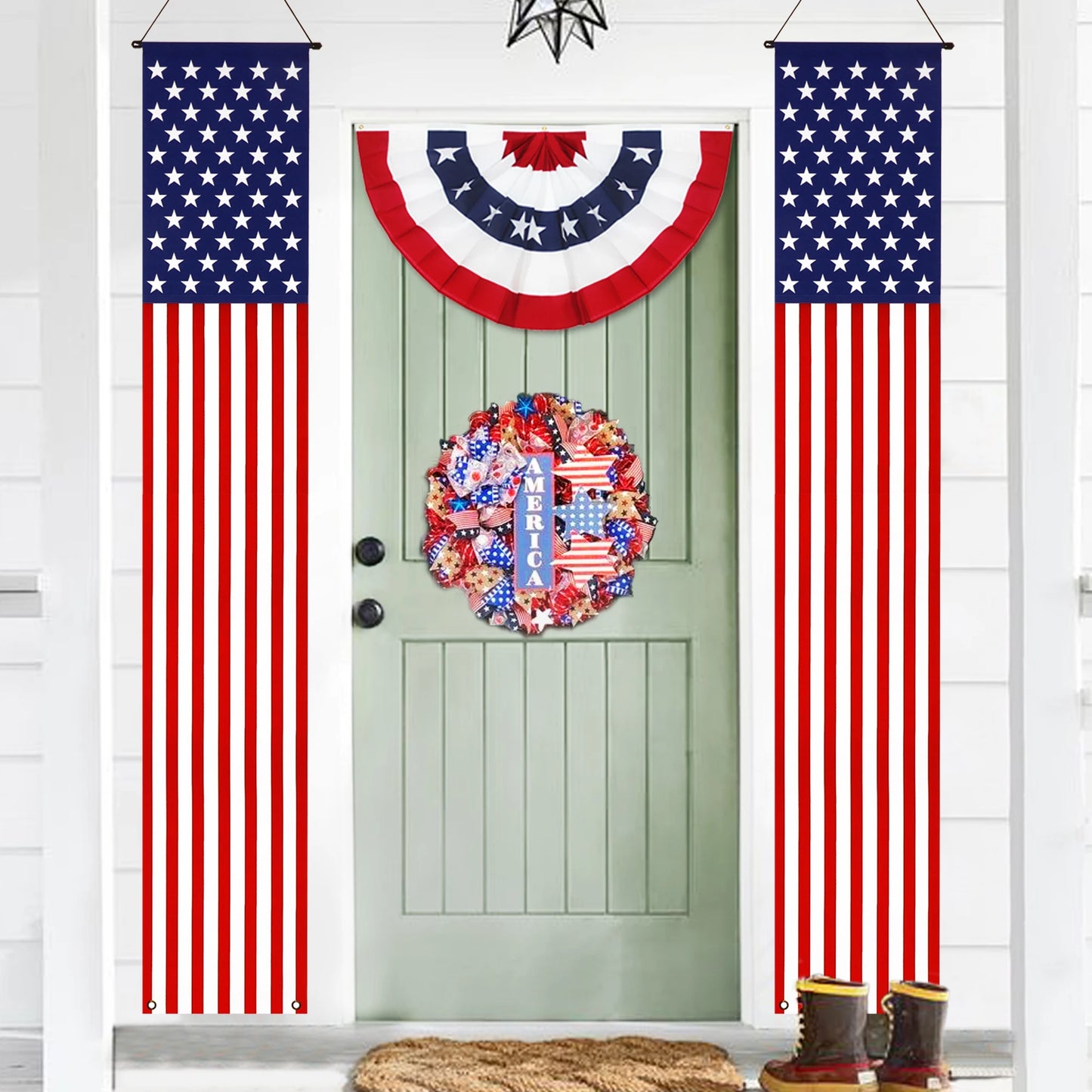 American Flag Door Banners
