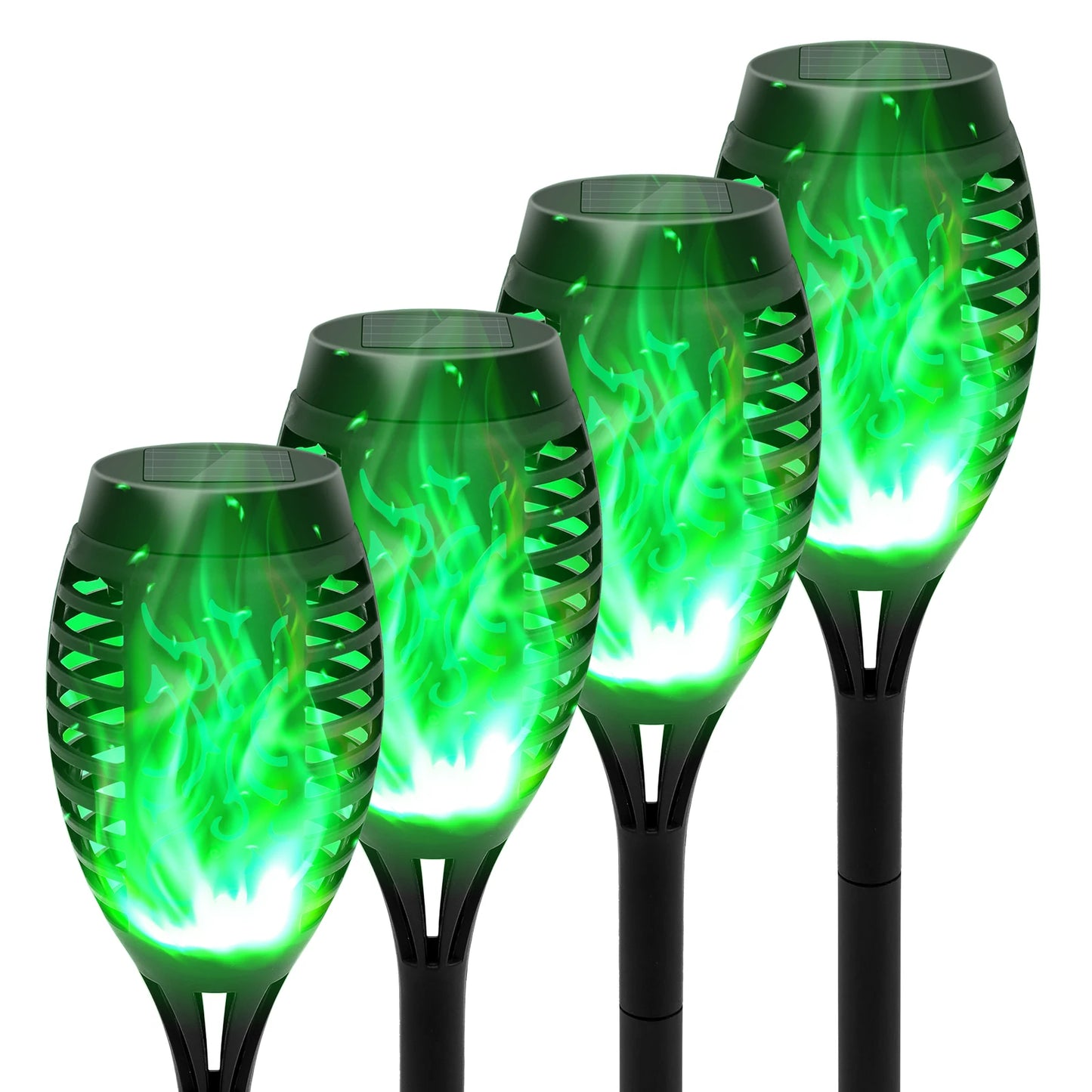4/6/8/12Pcs Solar Flickering Outdoor Flame Torch Light
