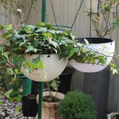 New Plastic Imitation Weaving Hanging Flower Basket