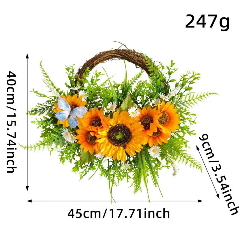 Sunflower Wreath for Front Door