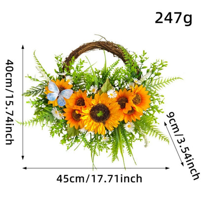 Sunflower Wreath for Front Door
