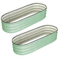 2 Pcs 4.5x2x1ft Oval Galvanized Raised Garden Bed