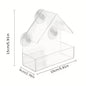 Transparent Bird Feeder for Outdoor Window with Strong Suction Cups