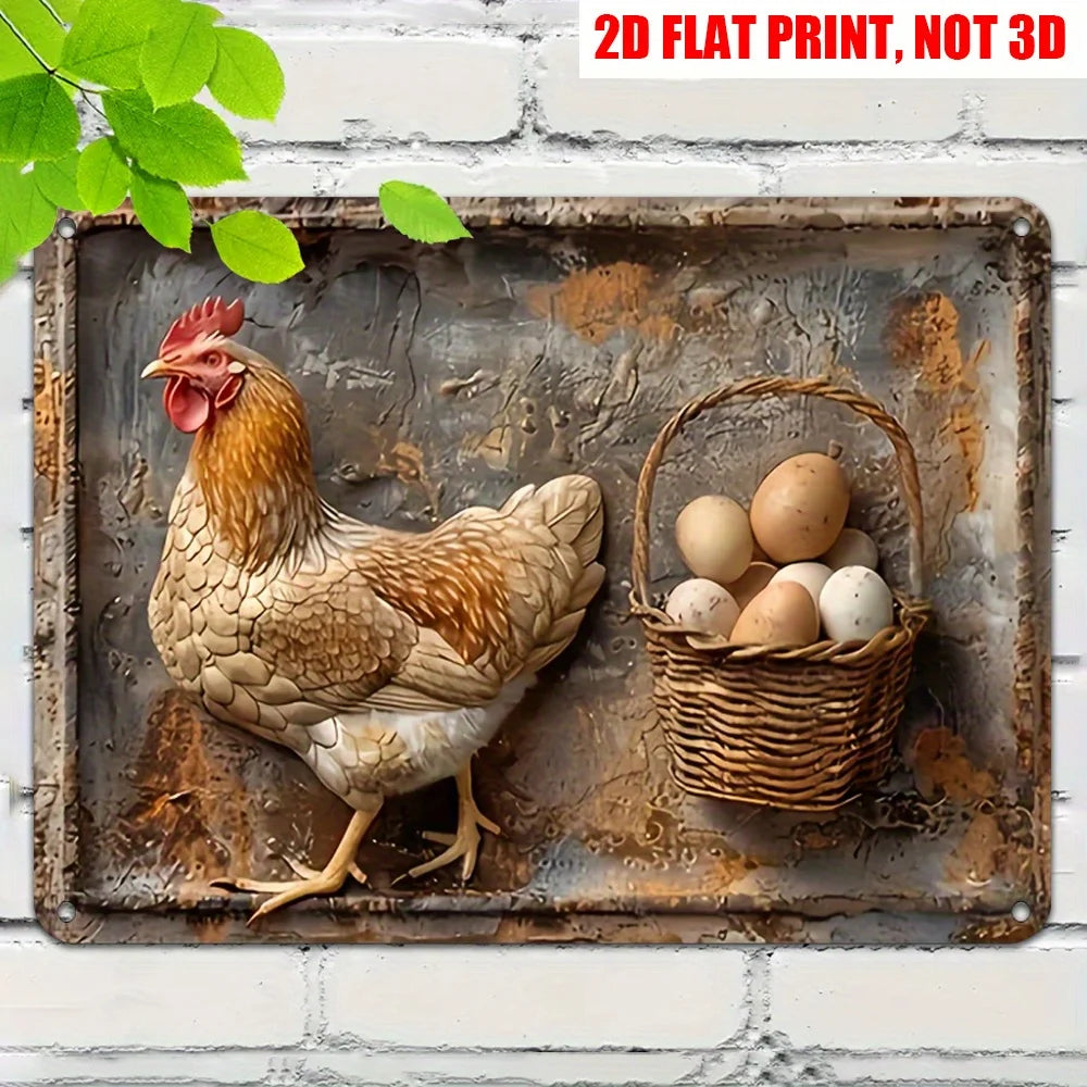 8x12 inch rustic metal wall art