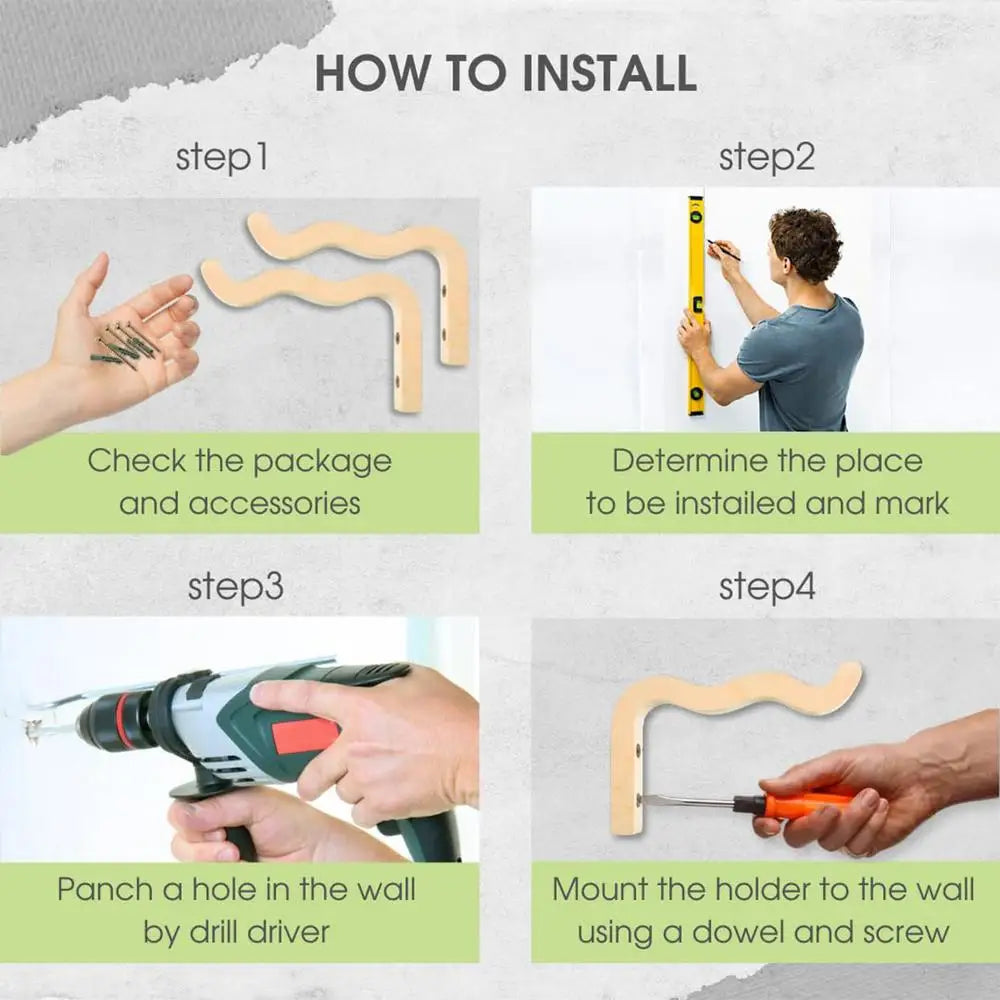 Natural Wood Wall Plant Hanger