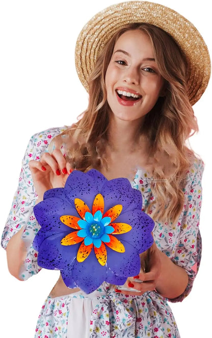 Metal Flower Wall Art Garden Decor