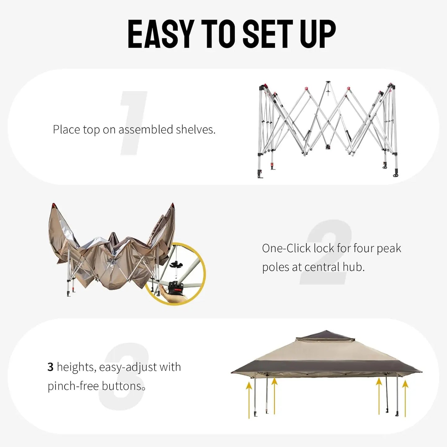 13x13 Pop Up Gazebo Canopy with Wheeled Bag