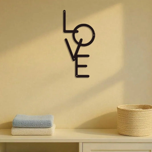 Vintage Black Gothic Love Metal Wall Sign