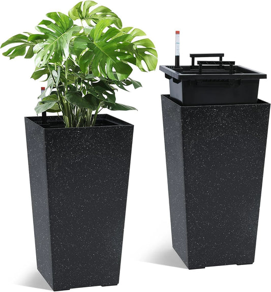 Large Plant Pots with Drainage Holes＆ Water Level Monitor