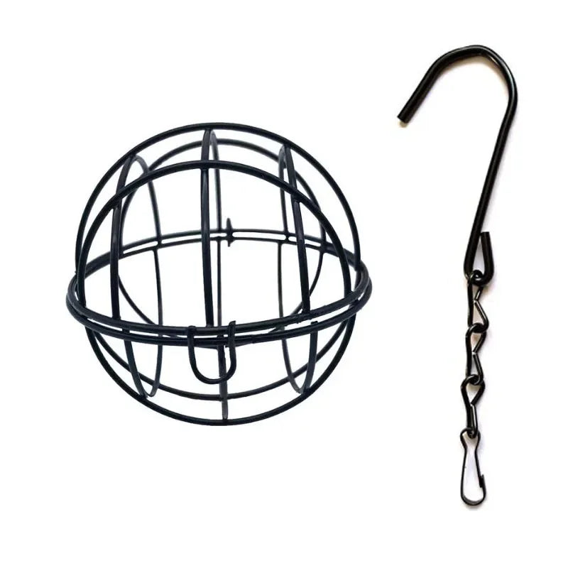 Metal Suet Ball Bird Feeder with Hanging Chain