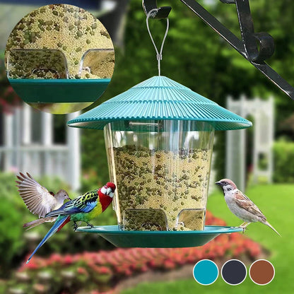 Garden gazebo hanging wild bird feeder