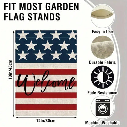 1pc Patriotic July 4th Garden Flag