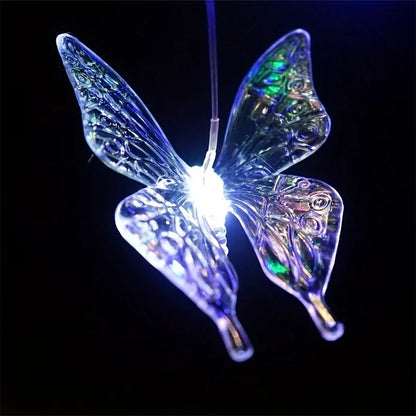 1PC Led Color Changing Butterfly Dragonfly Hummingbird Solar Wind Chimes